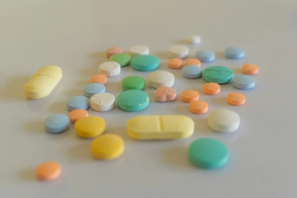 The many forms of Clonazepam pills on a table.